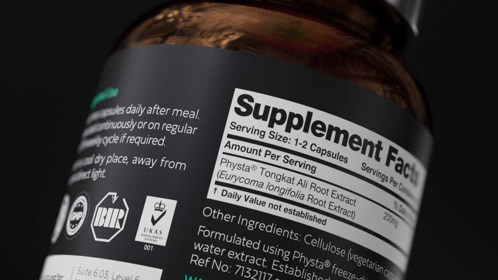 Tongkat Ali Capsule, Root Extract, Standardized - Testosterone Support Supplement