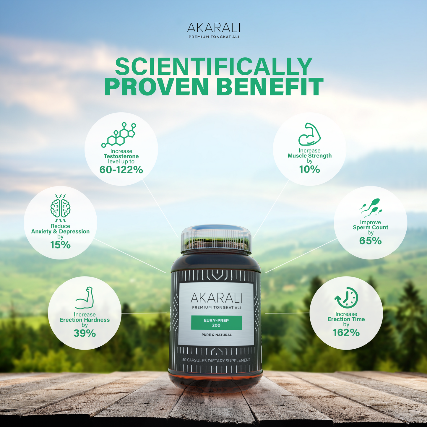 Tongkat Ali Capsule, Root Extract, Standardized - Testosterone Support Supplement